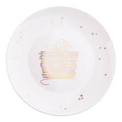 Porcelain Christmas plate 20 cm Golden Christmas