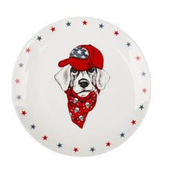 Porcelain dessert plate 20cm Easy Morning Labrador