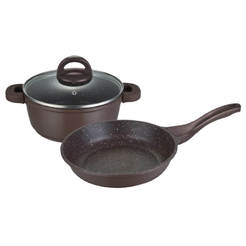 Set of pots MR-3049 - 3 parts, chocolate