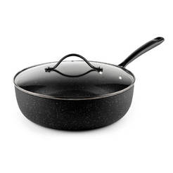 Tiefe Bratpfanne 26x7,5cm Symphony geschmiedetes Aluminium LUIGI FERRERO