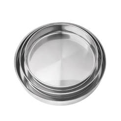 Set of round baking trays 3 pieces, stainless steel Ф26 - Ф34см