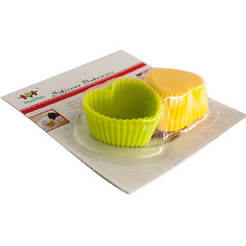 Muffin tins 6pcs silicone heart 0198420