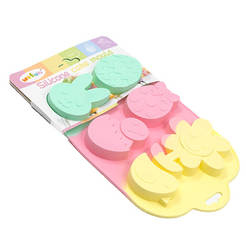 Silicone muffin molds spring/Easter colorful I02-19082/1