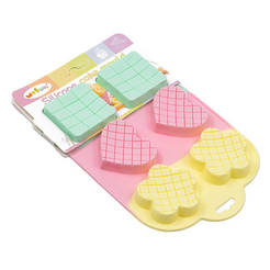 Silicone muffin molds, colorful shapes, I02-19082/4