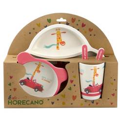 Children's dining set 5 pieces Giraffe on a journey