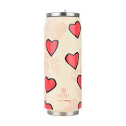 Термо канче туристическо 500мл Save the Aegean нежна дантела/сърца ESTIA