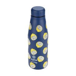 Thermo bottle for travel 500ml Save the Aegean blue/lemon ESTIA