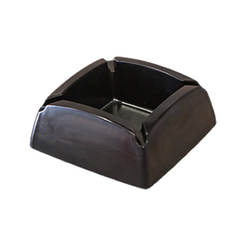 Black ashtray square 9.5 x 9.5 cm, melamine