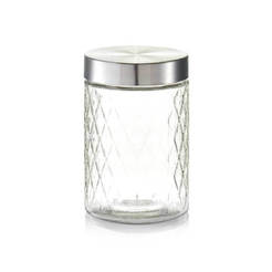 Glass jar for storage metal lid 1250ml Ф11см