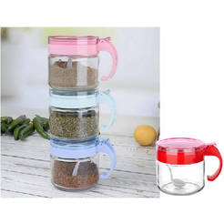 Стеклянная сахарница с ложкой и крышкой 0130309