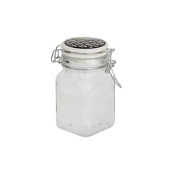 Storage jar 250ml with ceramic colored lid