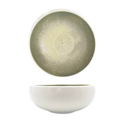 Porcelain bowl 11 cm, gray-green Ivy White