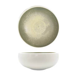 Porcelain bowl 15 cm, gray-green Ivy White