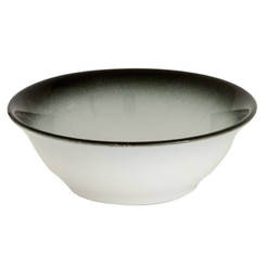 Porcelain bowl 19 cm 750 ml, white / black Marmaris