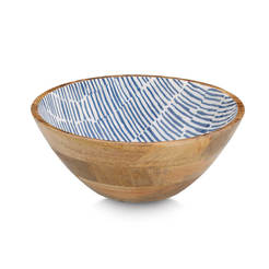 Bowl Ø 30x12cm blue, mango wood ZELLER