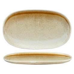 Oval porcelain plate 31x18cm Sahara