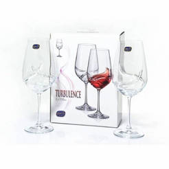 Комплект чаши за червено вино Crystalex Turbulence - 550мл, 2 бр