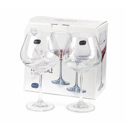 Комплект чаши за червено вино Crystalex Turbulence - 570мл, 2 бр