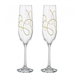 Комплект чаши за шампанско String Gold 190мл, 2 броя