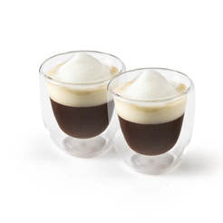 Glass espresso cups 80ml/2pcs Luigi Ferrero double-walled borosilicate