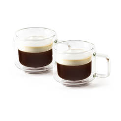 Чаши стъклени за чай/кафе 200мл/2бр Luigi Ferrero двустенни боросиликатни