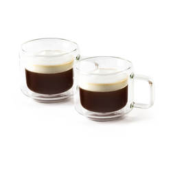 Glass cups for tea/coffee 200ml/2pcs Luigi Ferrero double-walled borosilicate