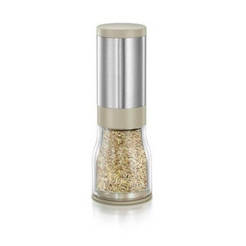 Herb and spice grinder - stainless steel and plastic