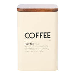 Metall-Kaffeebehälter 10x14cm Allure elfenbein ESTIA