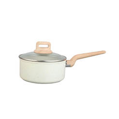 Kasserolle mit Deckel, 18 x 8,5 cm / 2,1 l, Marmorplatte der Serie Nice, Creme