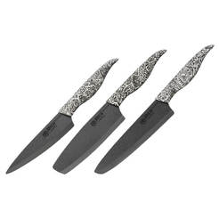 Knives professional 3 pcs. Samura Inca black