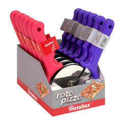 Кухненски нож за пица ф10 х 24см, неръждаема стомана/пластмаса Rotopizza