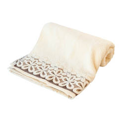 Хавлиена кърпа за баня Данте 45 х 80см - 100% микропамук, ванилия