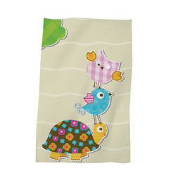 Children's towel 30 x 50 cm - Yellow turtle