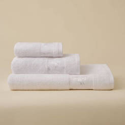 Банное полотенце 76 х 152 см, 70% хлопок, 30% бамбук, 500 г / кв.м. белый БАМБУ