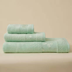 Банное полотенце 76 х 152 см, 70% хлопок, 30% бамбук, 500 г / кв.м. зеленый БАМБУ