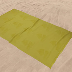 Beach towel 100 x 170cm, 100% cotton 360g/m2 Boats yellow