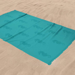 Хавлиена кърпа плажна 100 х 170см, 100% памук 360гр/м2 Морско конче тюркоаз