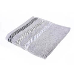 Хавлиена кърпа за баня 50х90см 450гр/м2 100% памук сива Barcode CORONET