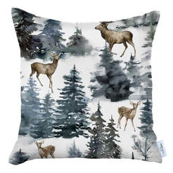 Коледна декоративна възглавница 40 х 40см Grey Forest мотив 4