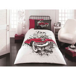 Детски спален комплект 3 части, Ранфорс, щампа Cadillac