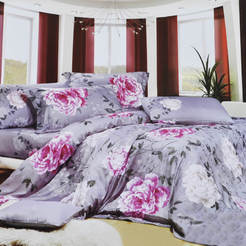 Bedding set Celia with paspel - 5 pieces, cotton satin jacquard