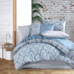 Bedding set 3 pieces single Ranfors print Luna blue