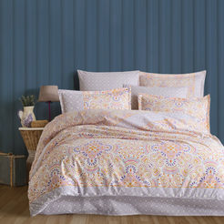 Bed linen set single 3 pieces, Ranfors print Maze