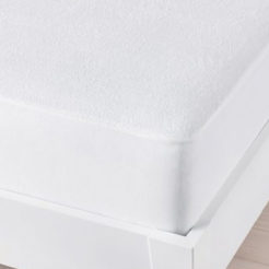 Waterproof mattress protector with board white 90 x 200 x 25 cm