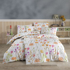 Спален комплект 4 части 100% памук ранфорс щампа Eva