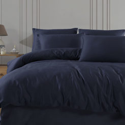 Спален комплект 4 части 100% памук сатен Navy