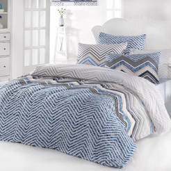 Спално бельо комплект 3 части поликотон щампа 9577