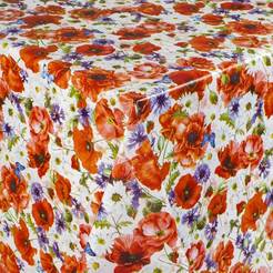 Tarpaulin Aldeco Tref 140cm poppies white