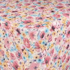 Tarpaulin Aldeco Tref 140cm pink flowers yellow