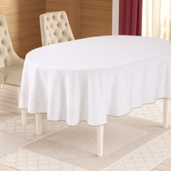 Tablecloth Jacqueline jacquard 160x220cm Shal white BEYTUG